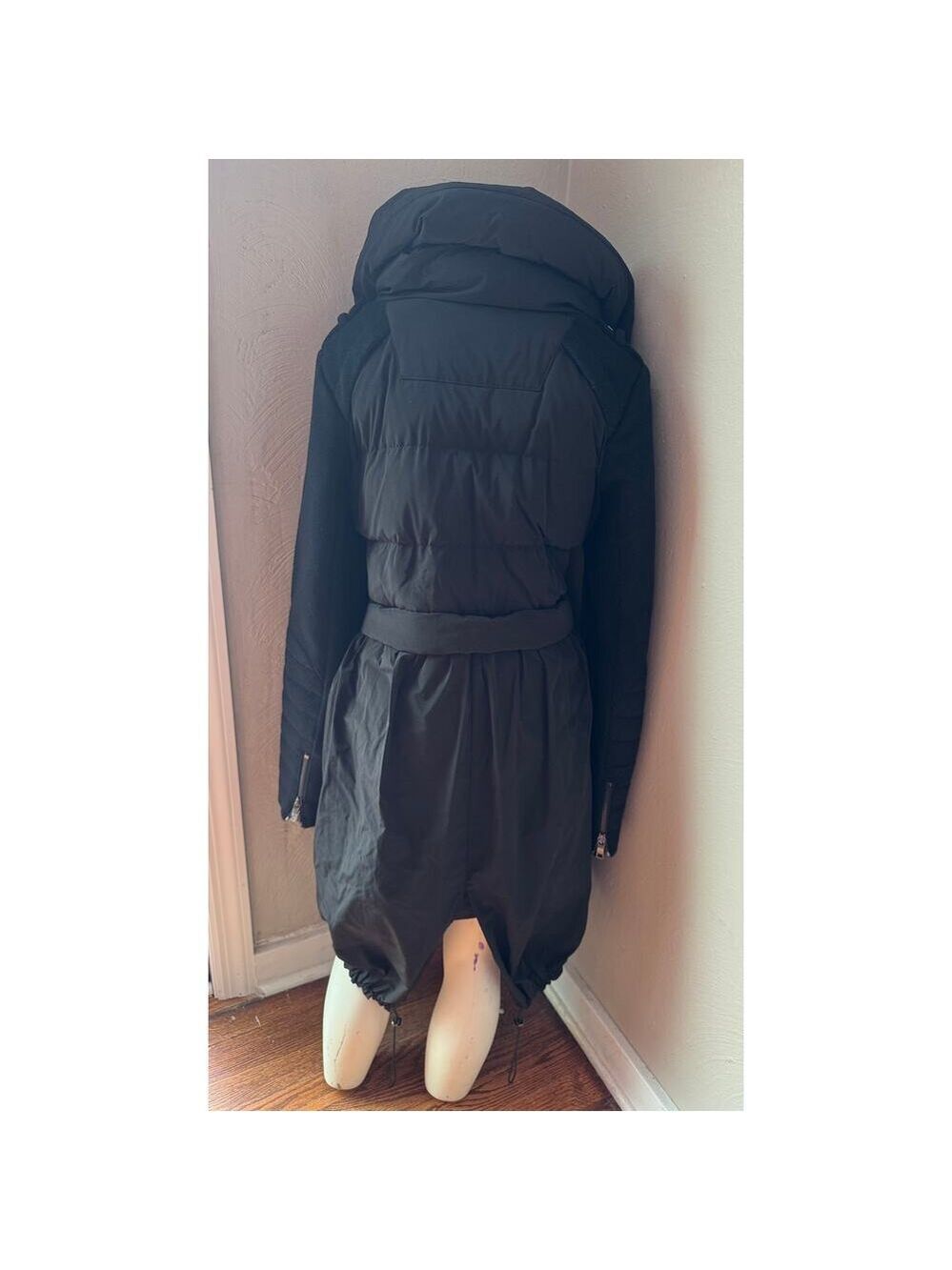 Ashley B Down Fish Tail Mixed-Media Parka, size small - Picture 2 of 12